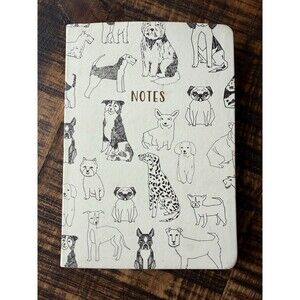 Denik Soft Cover Lined Notebook Dog Pattern White And Black BRAND NEW
